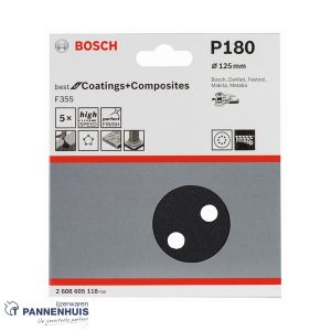 Bosch Schuurblad 5x 125 K180 BFS 8-gaten F355