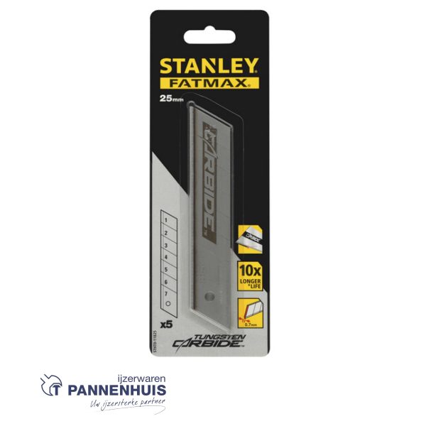 Stanley Carbide Reserve Afbreekmes 25mm 5 stuks - Afbeelding 2