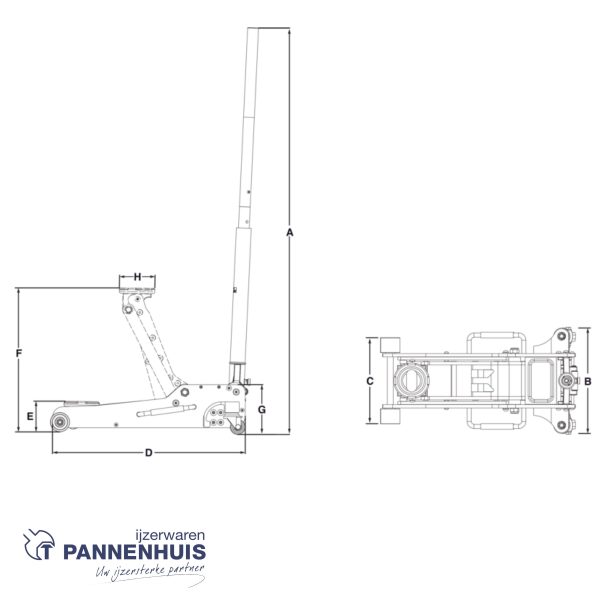 Bahco Aluminium krik 1,5T - Afbeelding 5