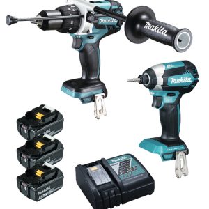 Makita DLX2418TJ Combopack LXT 18V DHP486 + DTD153 + 3x BL1850B