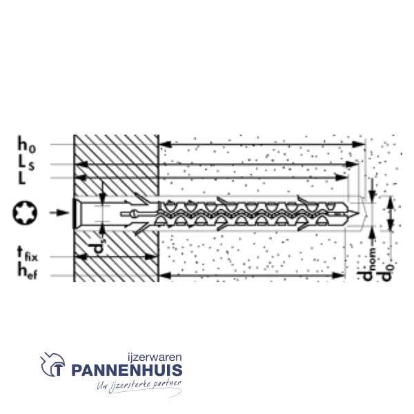 Mungo Gevelkozijnplug MB-ST Ø 10 x 200 mm T40 (50 st) - Afbeelding 2