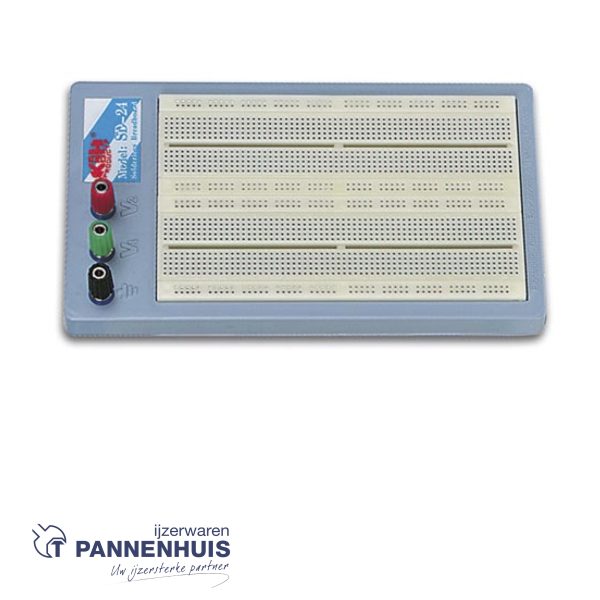 High-quality breadboard, soldeervrij, 1680 contacten, compatibel met Arduino, ABS, grijs