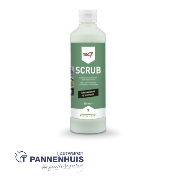 Tec7 Scrub schuurcreme voor gladde oppervlakken flacon 500ml