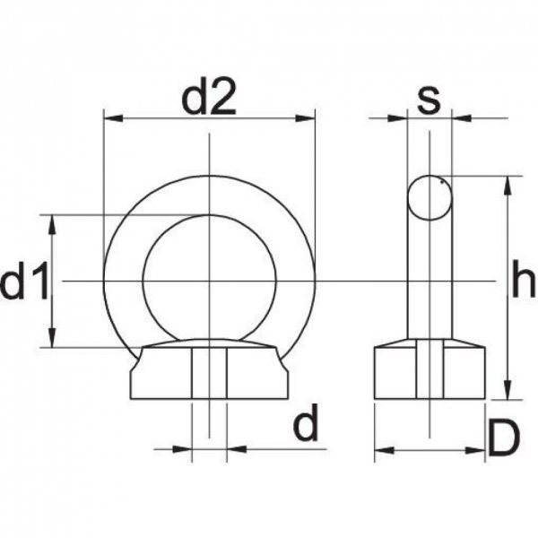 Oogmoer RVS din 582 M 6 A4 - Afbeelding 2