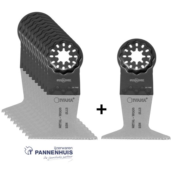 Ivana segmentzaagblad SL13 Bi-metaal 65x50mm 10 +1 Gratis - Afbeelding 2