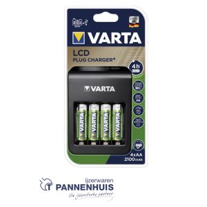 Varta LCD Plug Charger + incl. 4 x AA 2100mAh