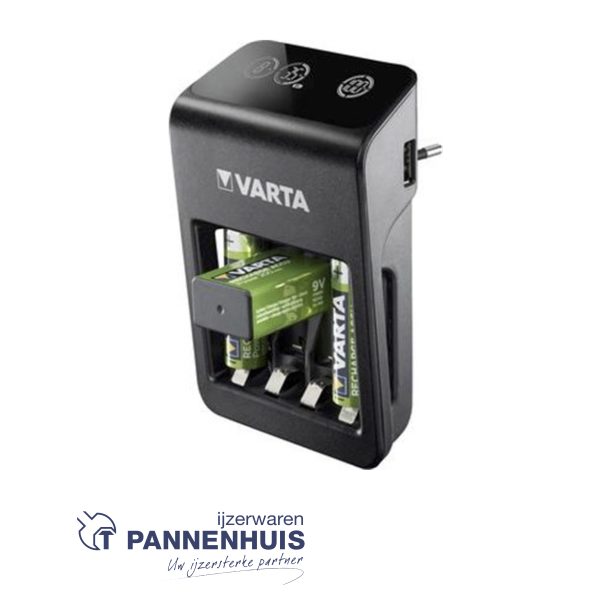 Varta LCD Plug Charger + incl. 4 x AA 2100mAh - Afbeelding 2