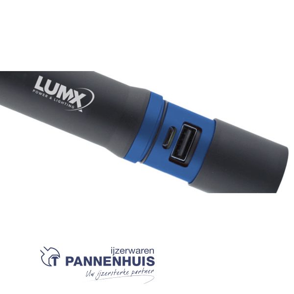 Lumx Tactische LED T-1000 zaklamp, USB oplaadbaar / Focus Control - Afbeelding 3