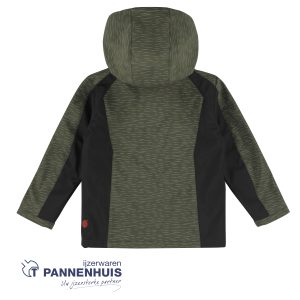 Herock Flexor Kids softshell vest Kaki/Zwart  98/104