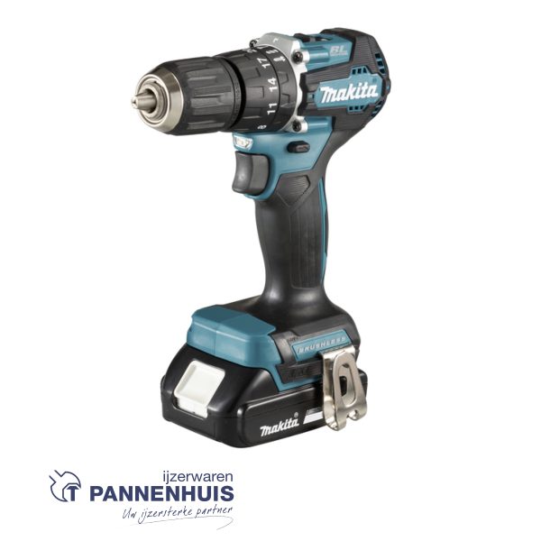 Makita DHP487RAJ Klopboor- en schroefmachine 18V 13mm 1x DC18RC + 2x BL1820 + Makpac