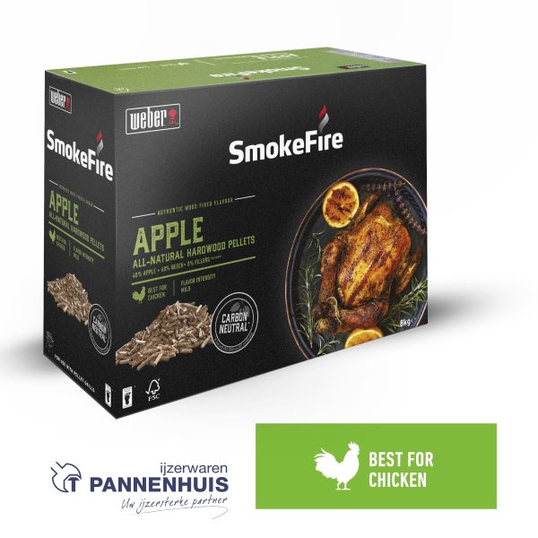 Weber Natuurlijke hardhout pellets - Apple 8 kg