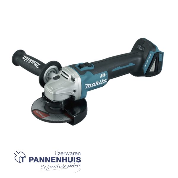 Makita DGA506Z Accu haakse slijper 125mm LXT 18V met schuifschakelaar (Body, in doos)