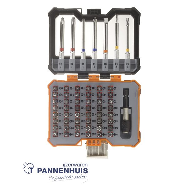 Kapriol Set schroevendraaierbits - 56 stuks