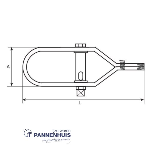 Draadspanner Nr 1 80 mm geel gepasiveerd - Afbeelding 2