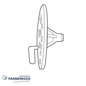 Isolatiepaatje dia. 60 mm voor houtschroeven 5 – 6 mm (100st)