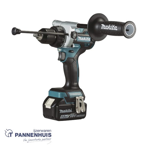 Makita DHP486T1J Accu klopboor- en schroefmachine 13 mm LXT 18 V + 1x BL1850B + MAKPAC