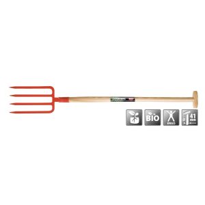 Polet Spitvork met licht gebogen essen T-steel 18×30 cm 95 cm