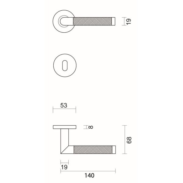 Deurkruk Pro HASHTAG ZWART R+E - Afbeelding 2