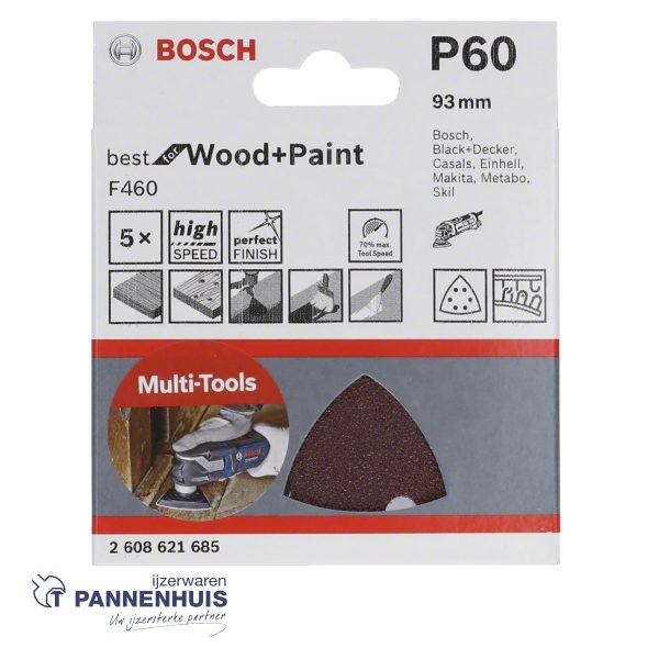 Bosch Schuurblad F460 Delta, K 60 BFW 5x - Afbeelding 2