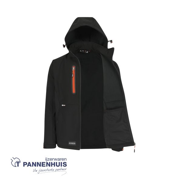 Herock Trystan softshell jas zwart L - Afbeelding 5