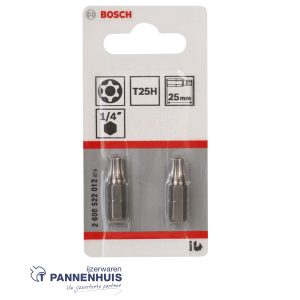 Bosch 2x Bit extra-hard Security Torx T25H, 25