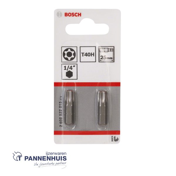 Bosch 2x Bit extra-hard Security Torx T40H, 25 - Afbeelding 2