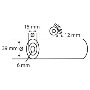 Copenhagen Pro muurverfroller perlon – 12 mm poolhoogte – 10 cm – wit/geel (2 stuks)