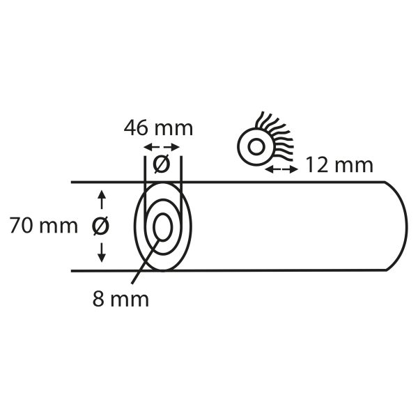 Copenhagen Pro muurverfroller perlon - 12 mm poolhoogte - 18 cm - wit/geel - Afbeelding 2