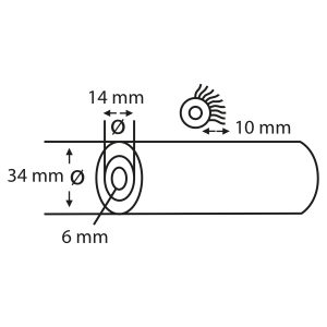 Copenhagen Pro aflakroller MagicCrater – recht – 5.5 cm – oranje (4 stuks)