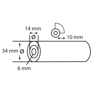 Copenhagen Pro aflakroller MagicCrater – met groef – 11 cm – oranje (2 stuks)