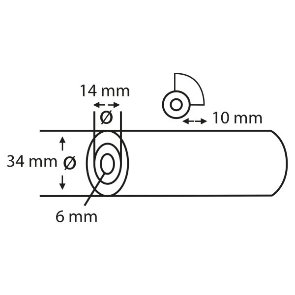 Copenhagen Pro aflakroller MagicCrater - met groef - 11 cm - oranje (2 stuks) - Afbeelding 2