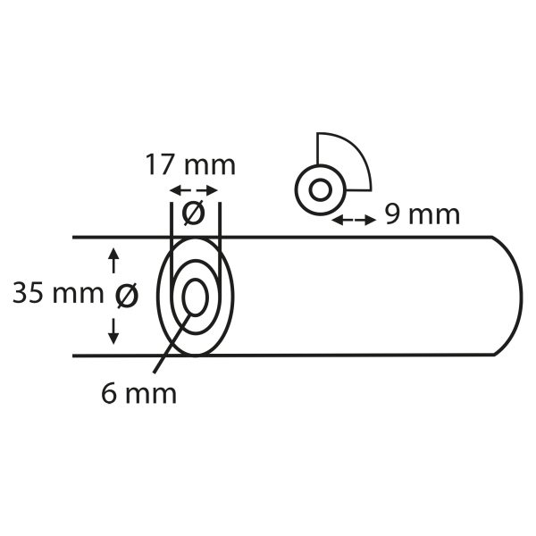 Copenhagen Pro aflakroller schuim superfijn - recht - 5 cm - wit (4 stuks) - Afbeelding 2