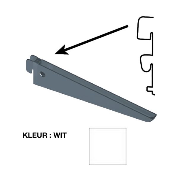 conzool dubbel 17cm nr 3105 wit (PER STUK)