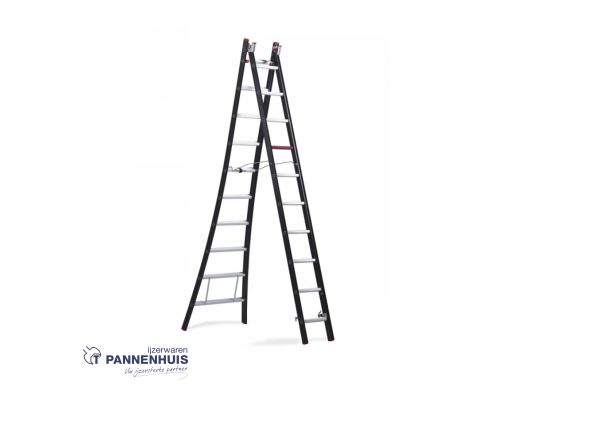 Altrex Nevada reformladder 2x10 sporten 305 - 525cm zwart - Afbeelding 2