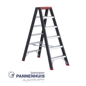 Altrex Taurus dubbele trapladder 2×6 – 140cm – 11,1kg zwart