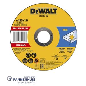 Dewalt DT3507 Doorslijpschijf INOX 125x1x22,2mm in blik