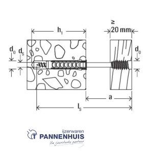 fischer Afstandsschroef ASL 4,5 x 80 (100st)