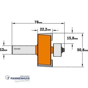 CMT Set rabatfrees + 15 aanloopringen HW D=50,8 x 22mm L=78 S=12 Z2