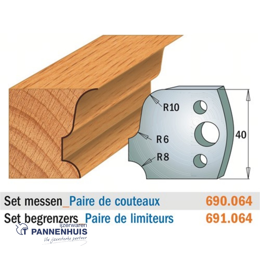 CMT Profielmessen I=40x4mm 2 stuks nr.064