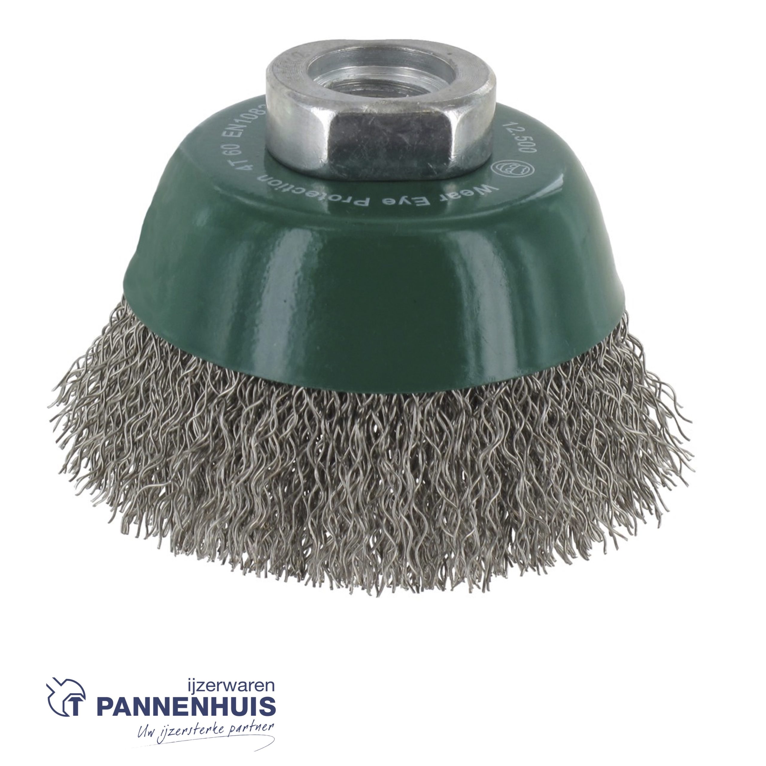 Ivana komborstel gegolfd RVS draad M14 60x0.3mm