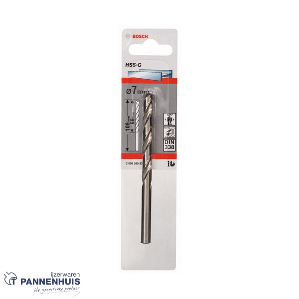 Bosch Metaalboor HSS-G, DIN 338, 7 x 69 x 109 mm - Afbeelding 2