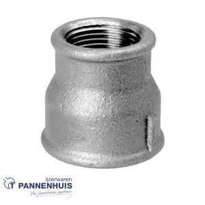 Verloopmof verzinkt V/V 3/8″ x 1/4″