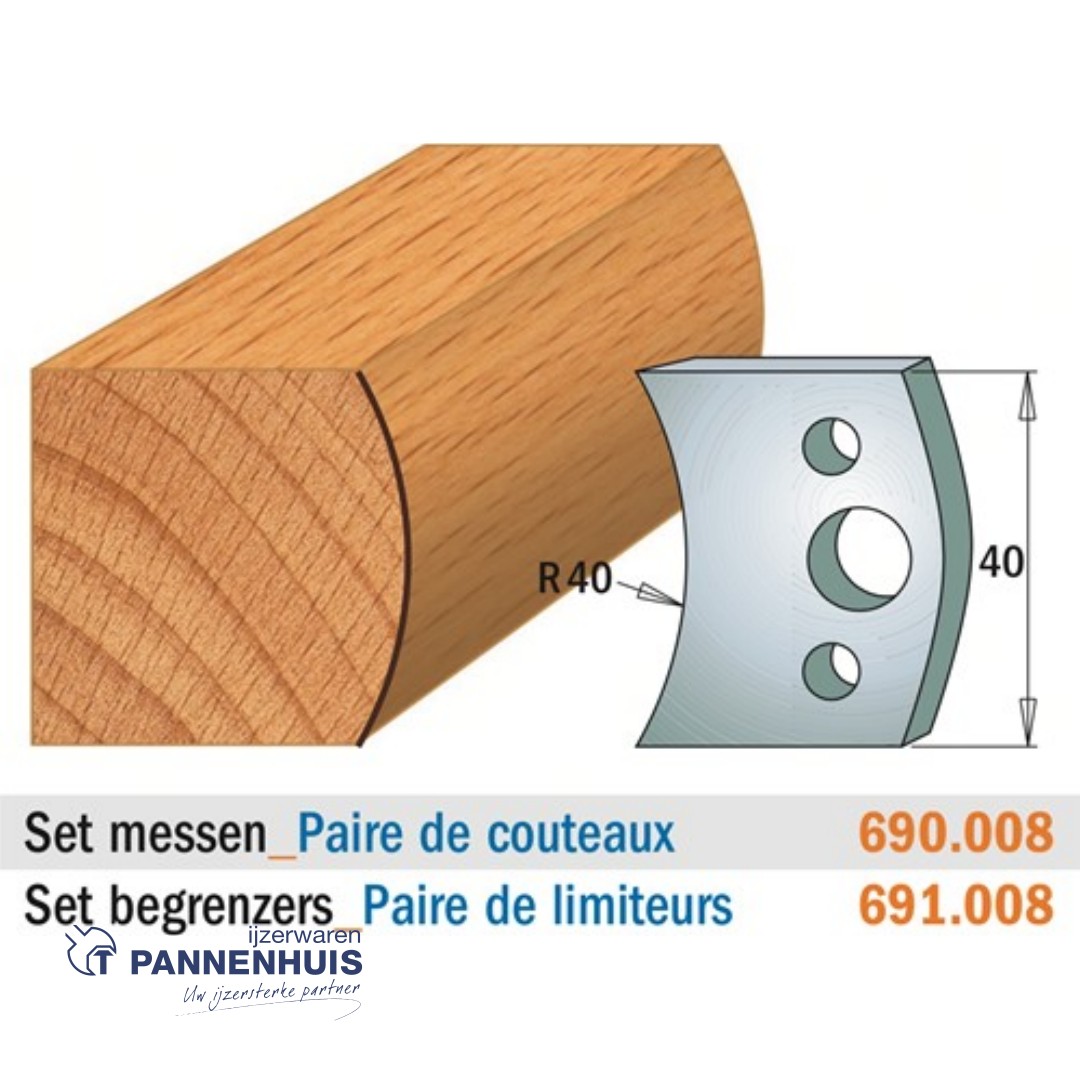 CMT Profielmessen I=40x4mm 2 stuks nr.008