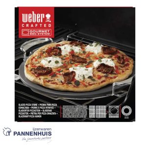 Weber Crafted Pizzasteen geglazuurd rond 34 cm
