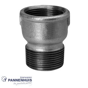 Verloopmof verzinkt V/M 1/2″ x 1/4″