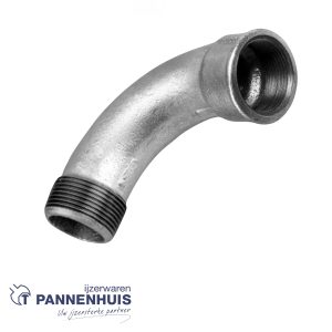 Elleboog verzinkt lang M/V 3/8″