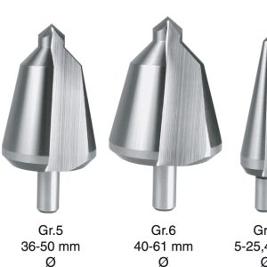 HSS Konische Plaatboren ø 5,0 tot 31,0 mm Nr 8