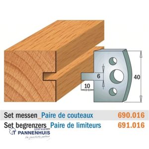 CMT Profielmessen I=40x4mm 2 stuks nr.016
