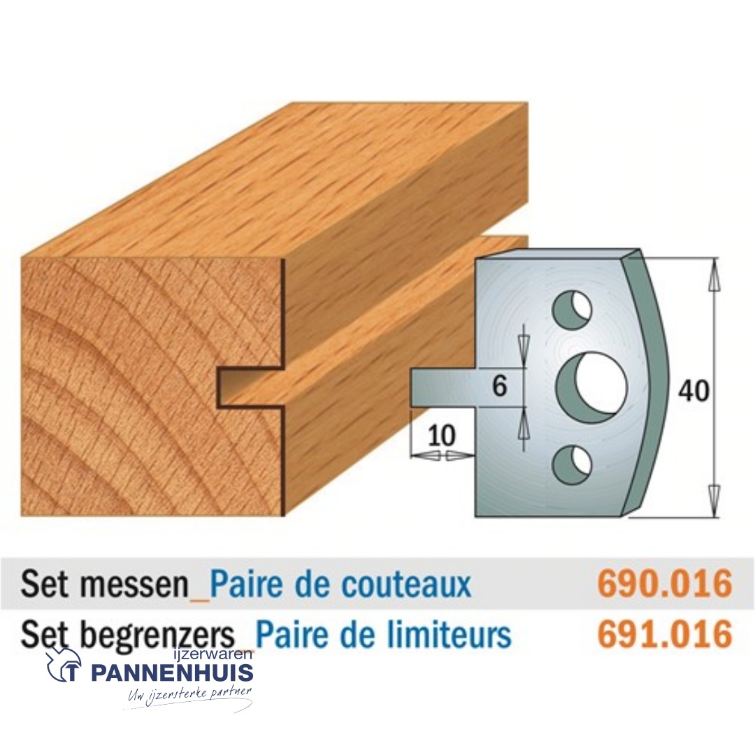 CMT Profielmessen I=40x4mm 2 stuks nr.016