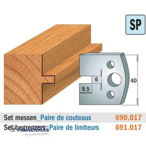 CMT Profielmessen I=40x4mm 2 stuks nr.017